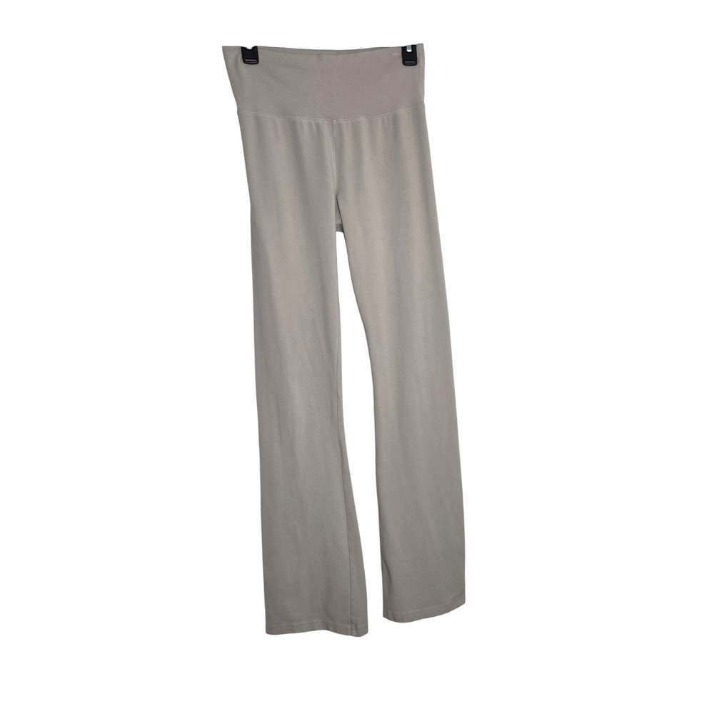 Brandy Melville Tan High Waisted Flare Yoga Pants Wide Leg Beige Small - Picture 3 of 6